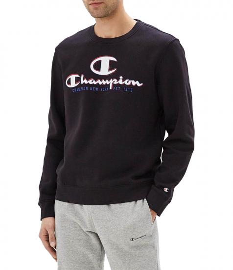 Толстовка Champion Crewneck Sweatshirt, 213433 черный - купить в интернет магазине Acrobat24.ru в Новосибирске