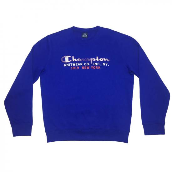 Толстовка Champion Crewneck Sweatshirt, 213433 светло-синий - купить в интернет магазине Acrobat24.ru в Новосибирске